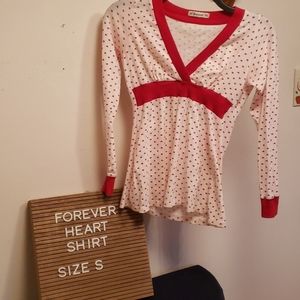 Forever Shirt with Red Hearts ♥️